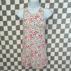L.L Bean Girls 100% Cotton RacerBack Dress Size 8 Multicolor Butterflies